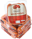 Сосиски молочные вес.~2.5 кг. ТМ Анком