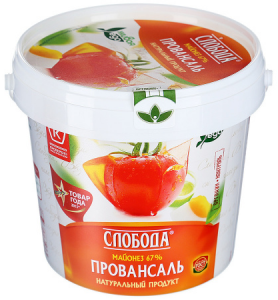 Майонез провансаль 67% ведро 900 гр. ТМ Слобода