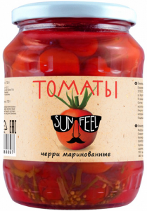 Томаты черри маринованные Sunfeel, 720 гр