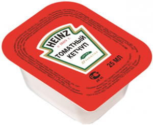 Кетчуп томатный порционный ТМ HEINZ 25 гр. /125 шт./