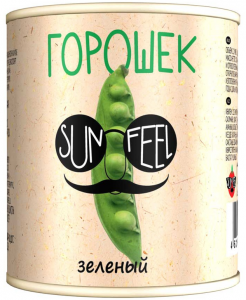 Горошек консервированный ж/б 425 гр. ТМ SUNFEEL