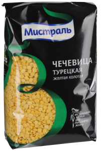 Чечевица желтая 450 гр. ТМ Мистраль