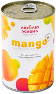 Манго пюре из Мьянмы ТМ «ЛЮБЛЮ ЖИЗНЬ», 430 г