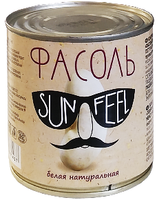 Фасоль белая в с/с ж/б 425 гр. ТМ SUNFEEL