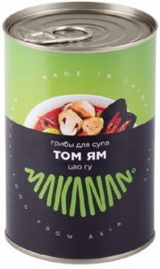Грибы для супа Том Ям (Цао Гу) MAKANAN, 400 г
