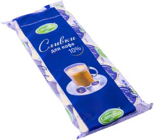 Сливки порционные ТМ Campina 10%, сошеты