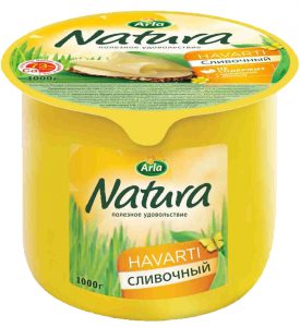 Сыр сливочный 45% цилиндр 1 кг. ТМ Арла Натура