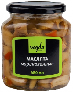 Маслята маринованные ст./б 500 мл. ТМ VEGDA