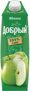 Сок яблочный 1 литр ТМ Добрый