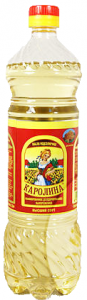 Масло подсолнечное рафинированное дез. 0,9 л.ТМ Каролина