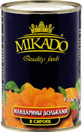 Мандарины в сиропе ж/б 425 мл. ТМ MIKADO