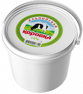 Сметанный продукт 15% 5 кг. ТМ Альпийская коровка