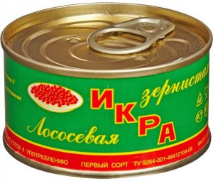 Икра лососевая ГОСТ ж/б 140 гр.