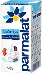 Сливки натуральные 35 % 500 гр.ТМ PARMALAT