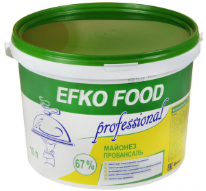 Майонез провансаль 67 % ведро 10 л.ТМ EFKO FOOD