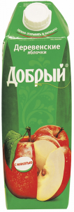 Сок деревенские яблочки 1 л. ТМ Добрый