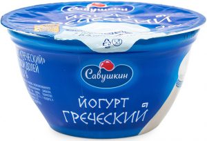 Йогурт натуральный греческий 4%, 140 гр. ТМ Савушкин продукт