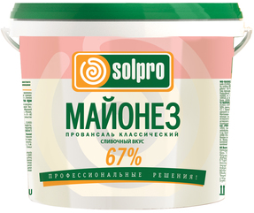 Майонез провансаль 67 % ведро 9.6 кг. ТМ Сол Про